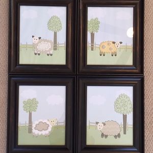Framed lamb pictures